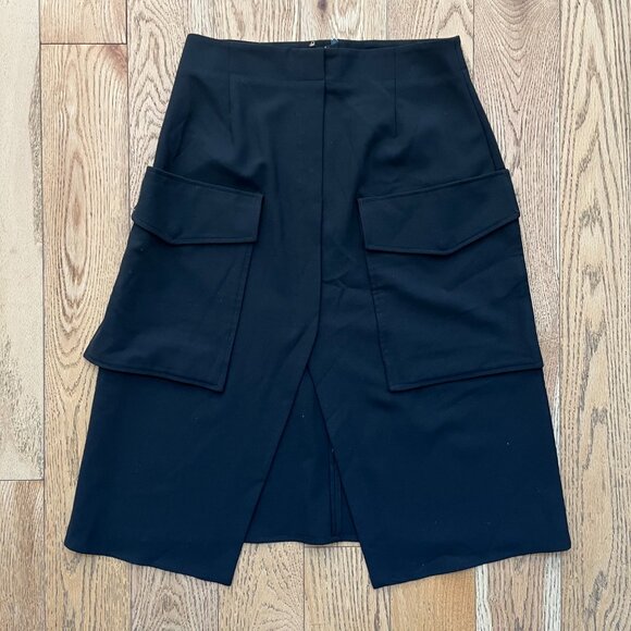 Acne Studios- Pine Patch Skirt in Black- NWOT- 36/6 - Picture 7 of 10